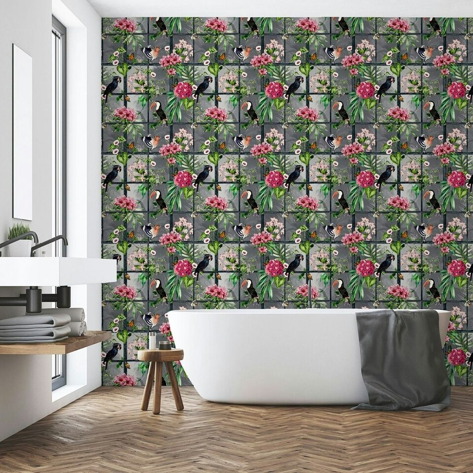 image 1 of Arthouse Cuban Tropicana Wallpaper - Multicoloured - 10m x 53cm Multi