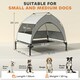 image 3 of PawHut Portable Elevated Dog Bed with Removable Canopy Grey | S