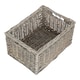 image 1 of Small Grey Wash Unlined Willow Storage Baskets | Brown | Brown | S | 1