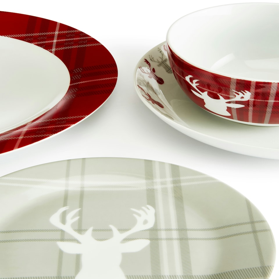 image 1 of 30pc Highland Stag Dinner Set