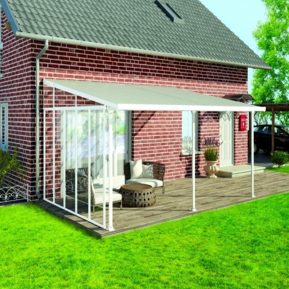 image 1 of Patio Cover 4 Series Sidewall - Acrylic - L319 x W6.7 x H305 cm - White White