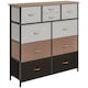 image 1 of HOMCOM Chest of Drawers for Bedroom, Fabric Dresser, 10 Drawer Storage Organizer Unit with Foldable Drawers and Steel Frame, Multicolour