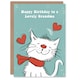 image 1 of White Scarf Drawing Love Hearts Cat Grandma Birthday Card
