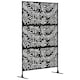 image 1 of Outsunny 6.5FT Metal Outdoor Privacy Screen Panel w Stand and Screws
