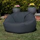 image 3 of icon Classic Indoor Outdoor Bean Bag Slate Grey Bean Bag Chair Grey