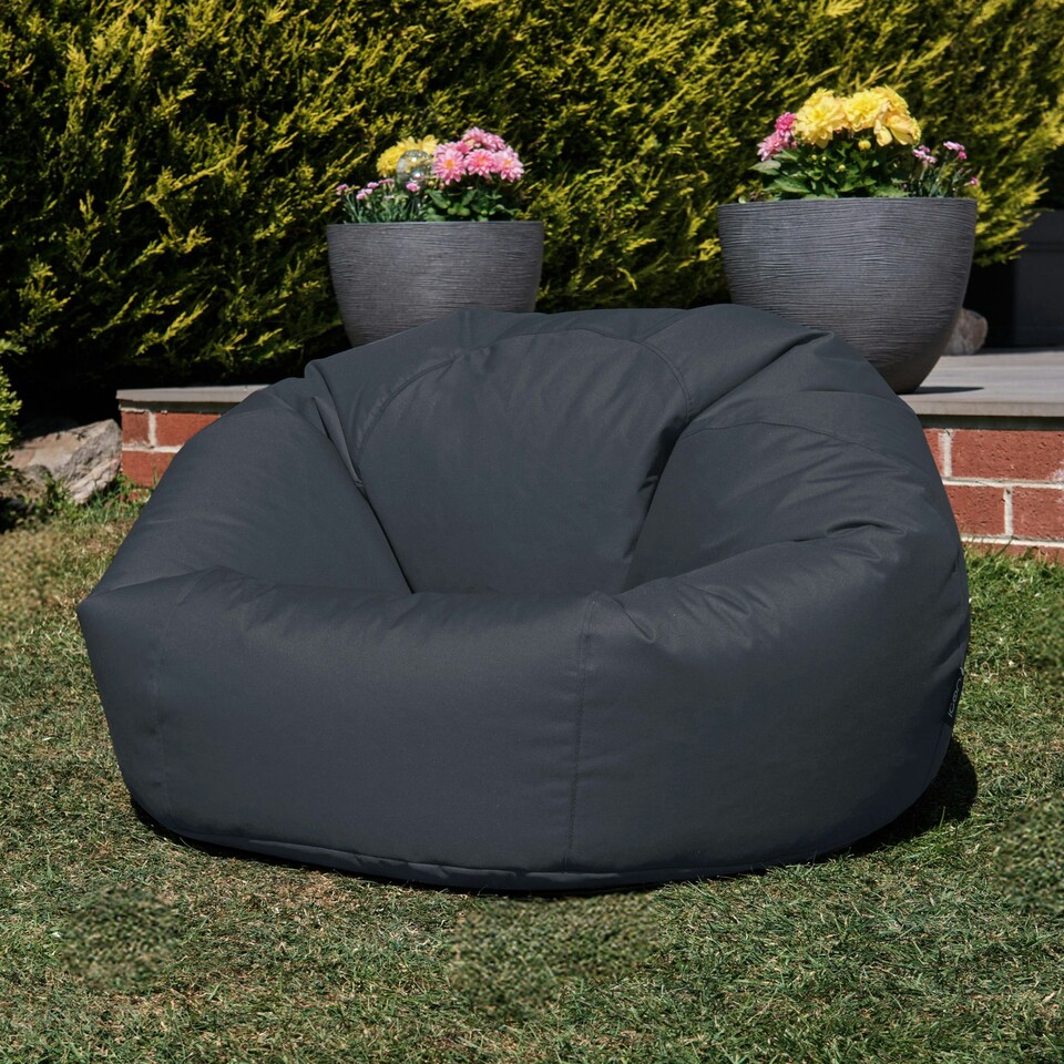 image 1 of icon Classic Indoor Outdoor Bean Bag Slate Grey Bean Bag Chair Grey