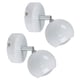 image 1 of ValueLights Pair Of Modern Single Eyeball Wall Spotlights in Gloss White Finish | White