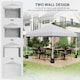 image 3 of Outsunny 3x3 (M) Pop Up Gazebo Party Tent w/ 2 Sidewalls, Weight Bags, White