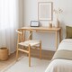 image 6 of Nicholas Winter Beech Wooden Wishbone Dining Chairs - Natural/Natural - Set of 4 | Brown | Natural/Natural