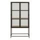 image 2 of Seaford 2 Glass Door Display Cabinet in Black & Oak