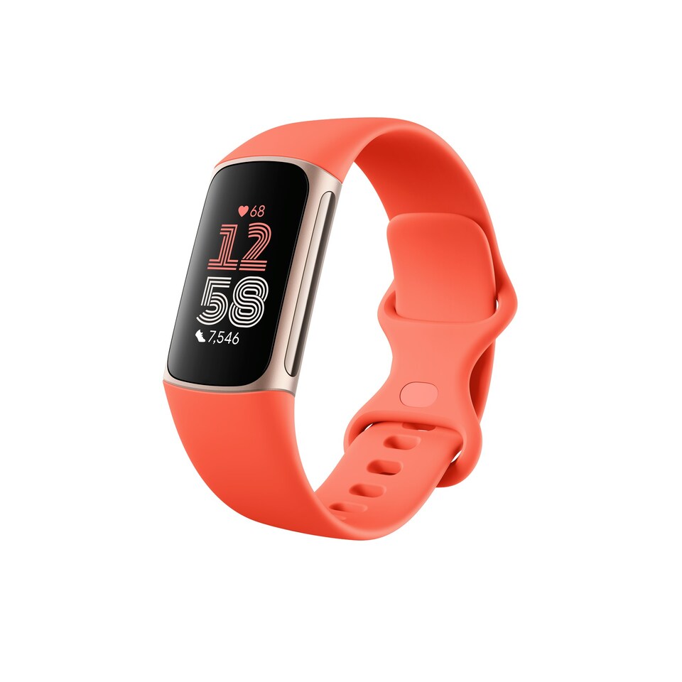 image 1 of Fitbit Charge 6 - Coral / Champagne Gold
