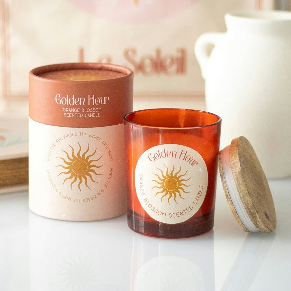 image 1 of Golden Hour Orange Blossom Jar Candle White