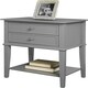 image 1 of Franklin End Table with 2 Drawers Grey Grey | Grey