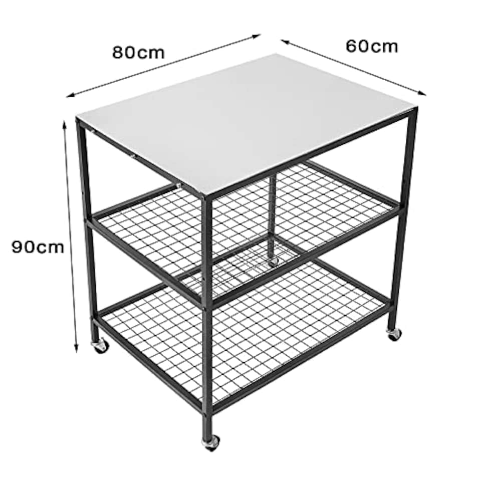 image 1 of Outdoor Pizza Oven and BBQ Table with Wheels for Ooni Dallonda Nero Fresh Grills | Multi