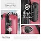 image 5 of Suitcase Set - 3 hard-shell suitcases with telescopic handle, swivel wheels Red