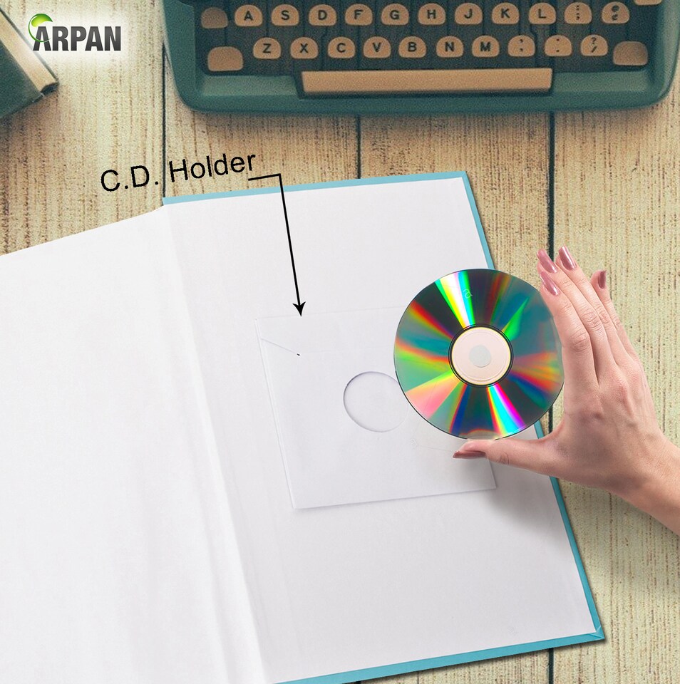 image 1 of ARPAN Large Slip In Memo Photo Album for 300 Photos 6x4" (10x15cm) – Hardcover Picture Album with Memo Writing Space for Family, Wedding & Travel Memories