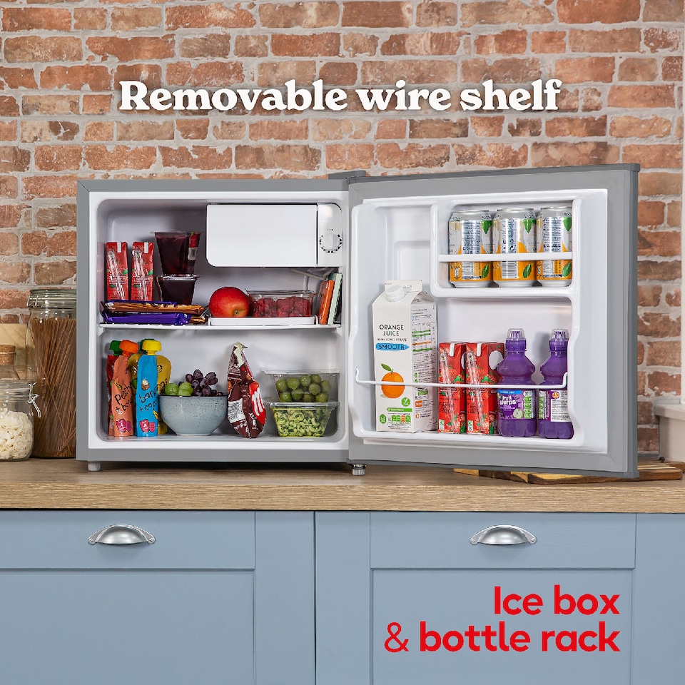 image 1 of Russell Hobbs RHTTF0E1SS 43L Table Top Fridge - Silver