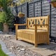 image 3 of Darcy Garden Wooden Storage Bench - Natural
