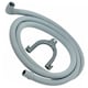 image 1 of SPARES2GO Universal Drain Hose with Right Angle End for Dishwashers (2.5m, 19mm / 21mm)
