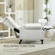 image 3 of HOMCOM Manual Reclining Armchair Recliner with Footrest Cream White