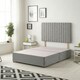 image 2 of Texas Divan Bed Base with 2 Drawers & 30 Inch Headboard Tweed Fabric | Grey | Grey