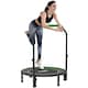 image 6 of HOMCOM 40" Foldable Mini Fitness Trampoline w/ Foam Handle, Green