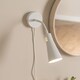 image 2 of ValueLights Edwards Plug in White Flexible Gooseneck Wall Light