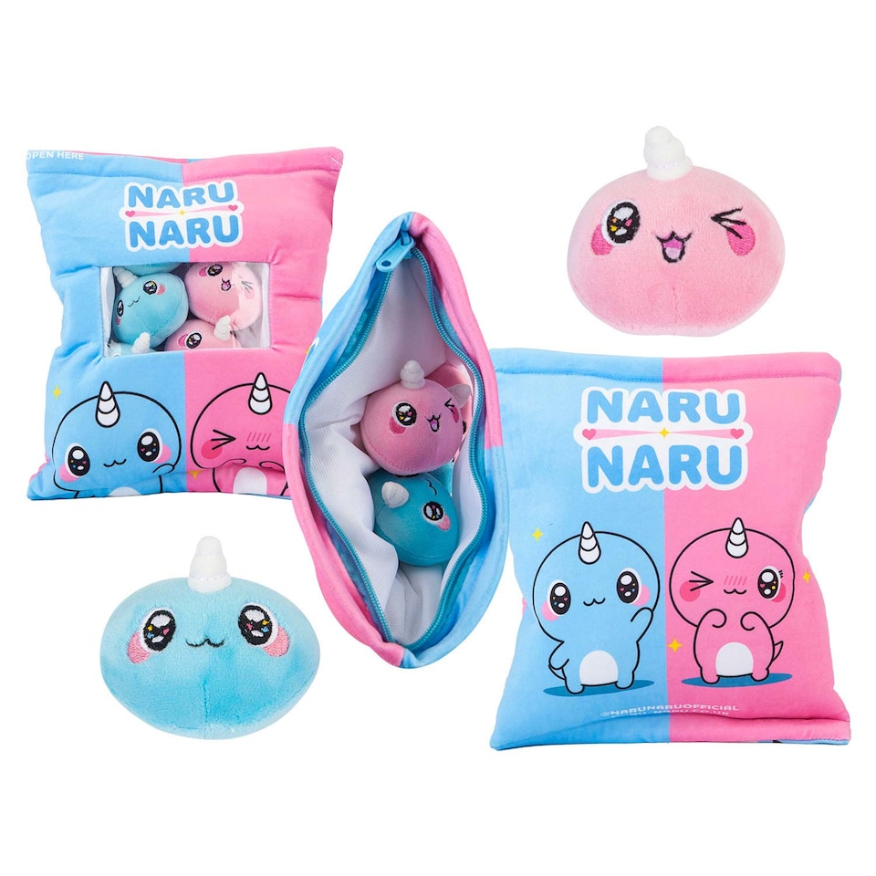 PMS Naru Naru 6 Pack Soft Toy Plush Pink - 28cm