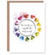 image 1 of Wedding Card Marriage Poem Two Heart K Aumann Quote Rainbow