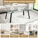 image 7 of COSTWAY Tempered Glass Coffee Table Rectangular Cocktail Table Black
