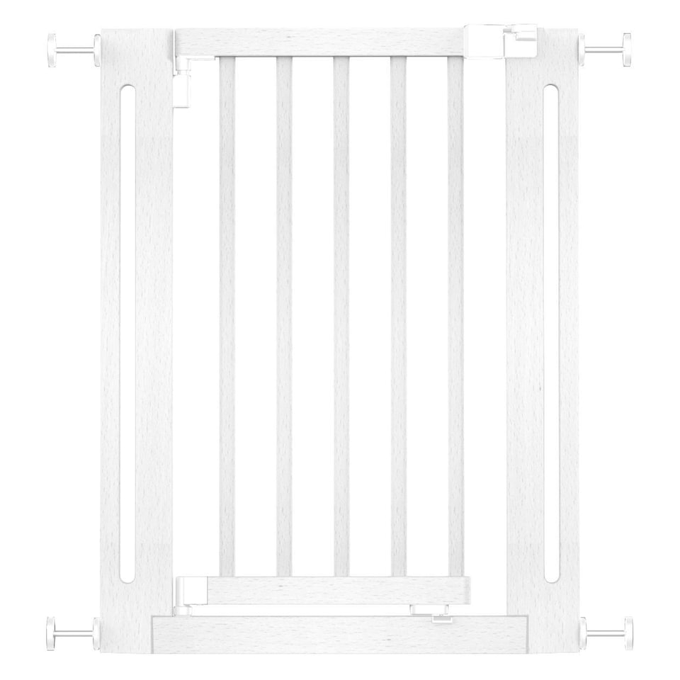 image 1 of Safetots Wooden Elegance Gate, White, 63cm - 71cm, Pressure Fit Safety Gate, Baby Gate for Stairs and Doors, Easy Installation