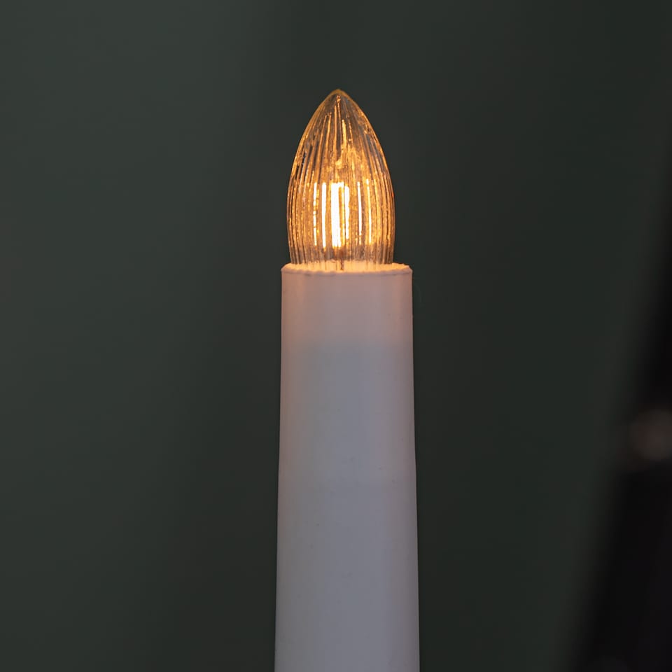 image 1 of 42cm Premier Christmas Candlebridge with 7 Bulbs in White Mains Powered