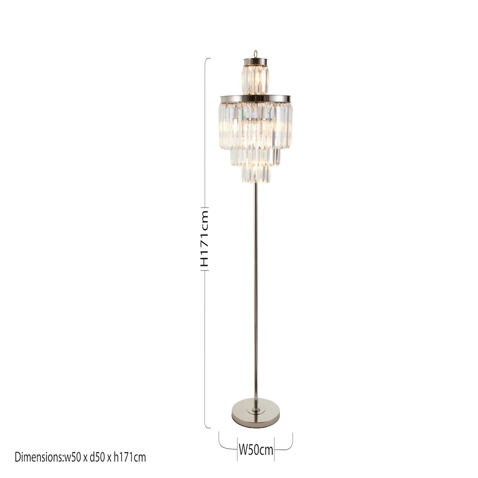 image 1 of Interiors by Premier 10 Bulbs Floor Lamp Silver