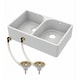image 1 of Balterley Double Bowl Fireclay Ceramic Butler Kitchen Sink with Full Weir, Overflows & Wastes
