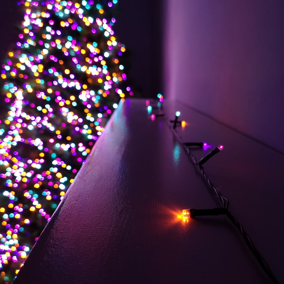 image 1 of 50 LED 5m Premier Christmas Indoor Outdoor Multi Function Battery Operated String Lights with Timer in Rainbow