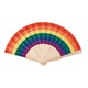 image 1 of MidOcean Bowfan Rainbow Wooden Handheld Fan - Multicoloured - One Size