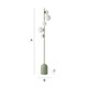 image 7 of ValueLights Marlow Sage Green Opaque Glass Globe 5 Way Floor Lamp & Bulbs | Green