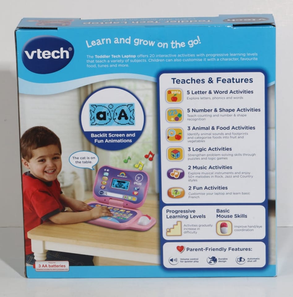 image 1 of VTech Toddler Tech Laptop pink