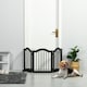 image 2 of PawHut Freestanding Pet Gate Safety Barrier 3 Pannel w/ Support Feet Black