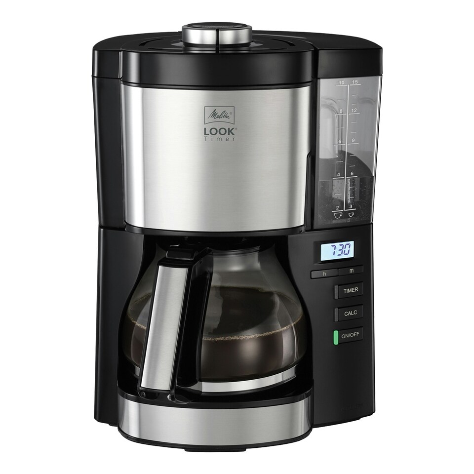 image 1 of Melitta 1025-08 Look V Therm Filter Coffee Machine, Stainless Steel, Black