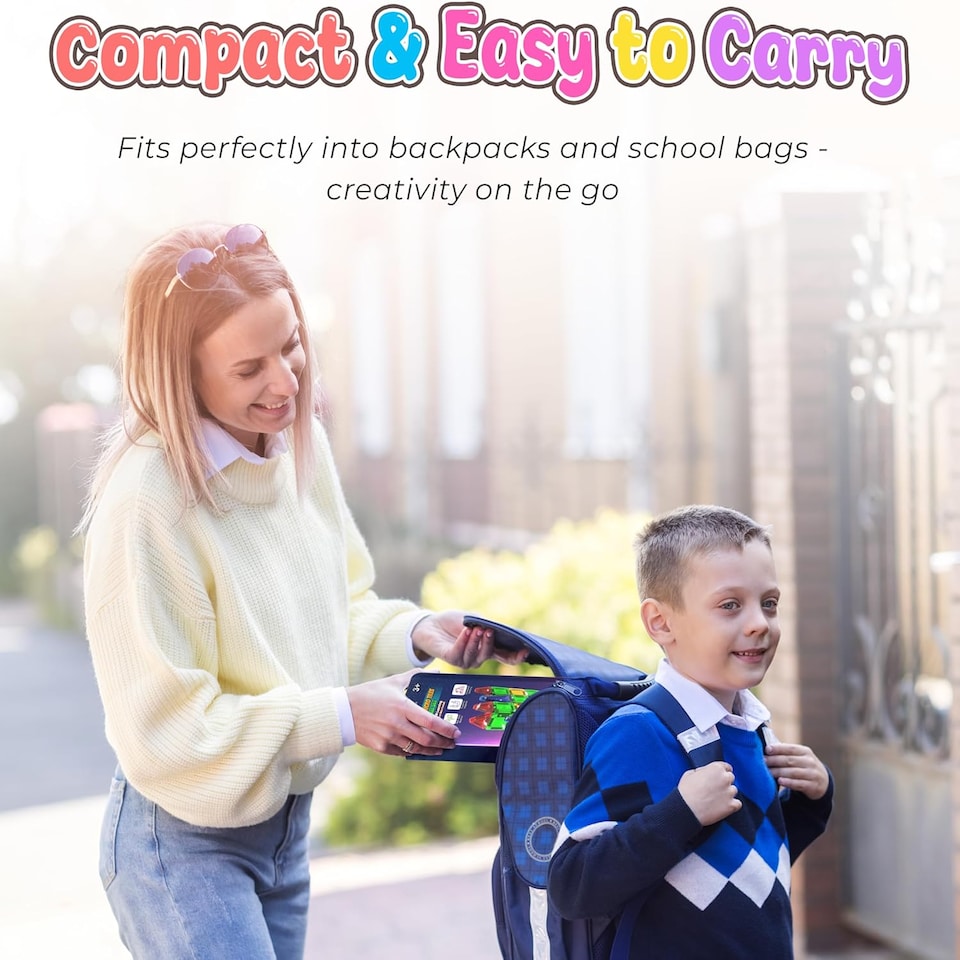 image 1 of Desire Deluxe Micro Magnetic Tiles Building Blocks Toy STEM Educational Travel Size Magnetics Blocks for Kids, Preschool Sensory Montessori Toddler Magnetic Toys for Boys & Girls 3 plus Years Old 18PCS Multicolour