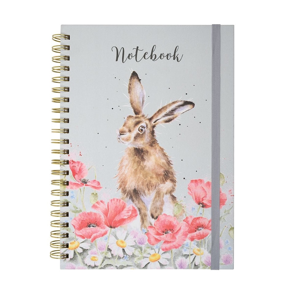 image 1 of Wrendale Designs Field of Flowers Hare A4 Notebook