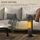 image 10 of HOMCOM Ceramic Space Heater Tower Heater W/ Oscillation, Black