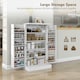 image 3 of HOMCOM Kitchen Cupboard with Double Doors, 5-Tier Shelf, 12 Spice Racks, White