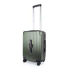 Lightweight Hard Shell Carry-On Suitcase with Cupholder | Green | Cabin Bag