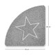 image 1 of Embossed Spaghetti Loofah Anti Slip Shower Mat - Star Grey | Quadrant 60x60cm