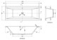 image 3 of Balterley Square DE Bath with Leg Set 1700x700 EL
