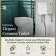 image 3 of Kinston Traditional Comfort Height Toilet Pan, High Level Cistern, Flush Pipe Kit & Soft Close Seat - White - Balterley