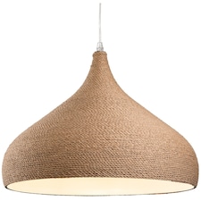 Coast 1 Light Dome Ceiling Pendant Brown Rope, E27