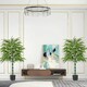 image 8 of COSTWAY Set of 2 125 CM Artificial Bamboo Tree Greenery Plants Green | One Size